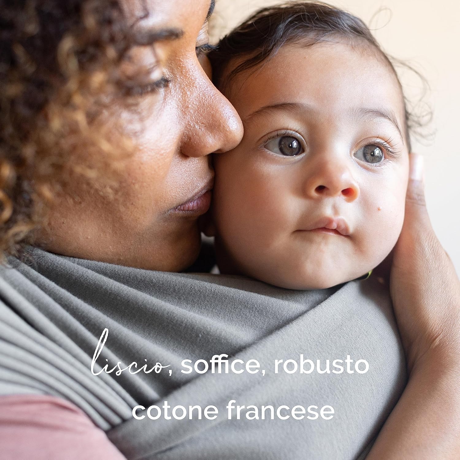 Boba Wrap - Fascia Elastica Porta Bebè Neonato, Portabimbo Facile da Indossare (Grey)