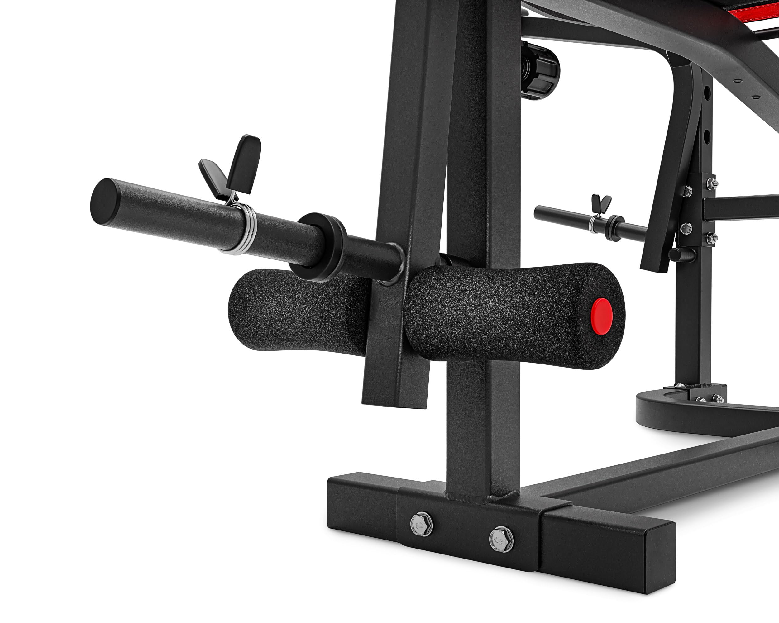 HOP-SPORT® Banc de Musculation Pliable Inclinable avec Poulie Haute, Banc d'entraînement Complet, Support d'haltères et Presse à Jambes, Multifonction pour Le Développé Couché avec Papillon au Choix