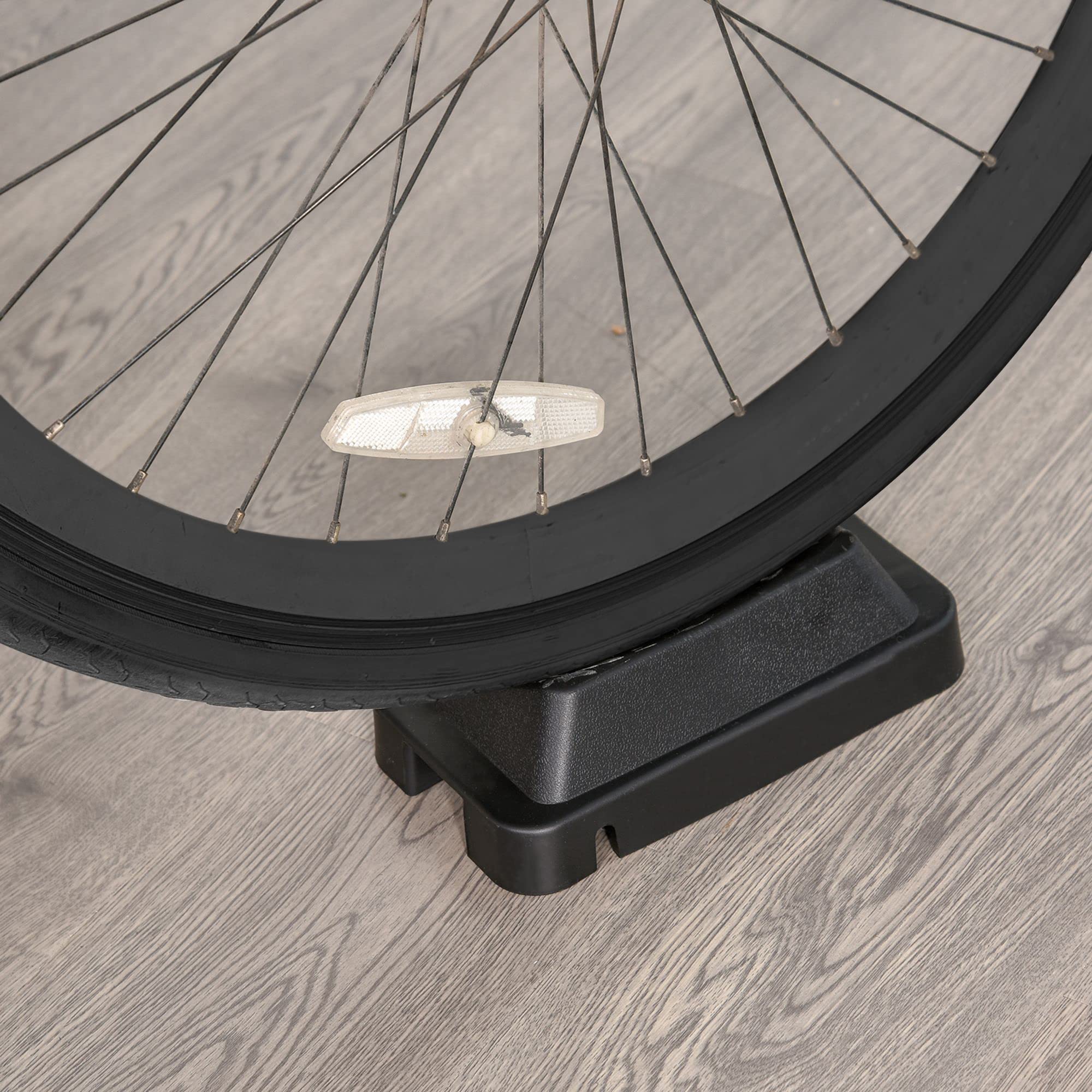 HOMCOM Home Trainer pour vélo Support entraînement vélo VTT Trainer magnétique Pliable 5 Niveaux de résistance réglable Gris métal