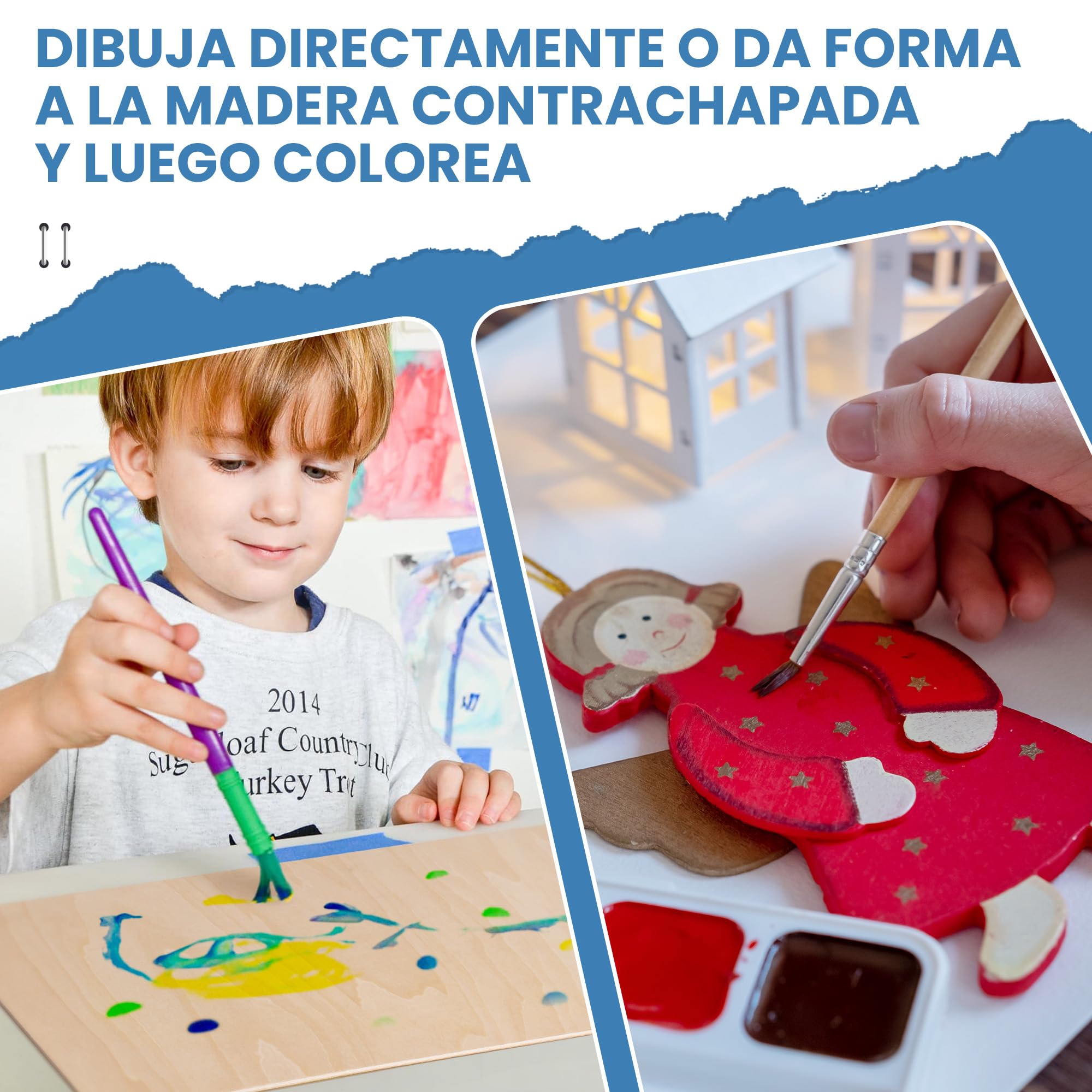 ROBOTIME Hojas de madera contrachapada sin terminar, 10 piezas de 300 x 300 x 3 mm, tablero de madera de nogal para manualidades, pintura, arte de pirografía, decoración del hogar, bricolaje y