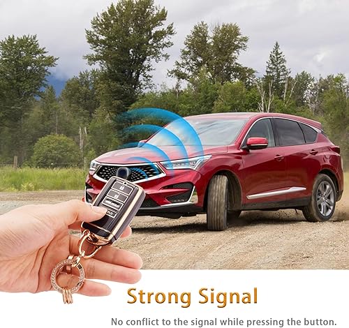 Miniatura 4 de EKALA Funda para llavero de TPU, protector de llavero con llavero brillante, Negro, Negro