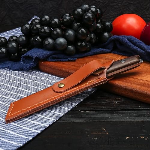 Miniatura 6 de WILDMOK Cuchillos de pelar de acero inoxidable de 32 pulgadas cuchillo de utilidad de espiga completa para cortar frutas y verduras cuchillo de