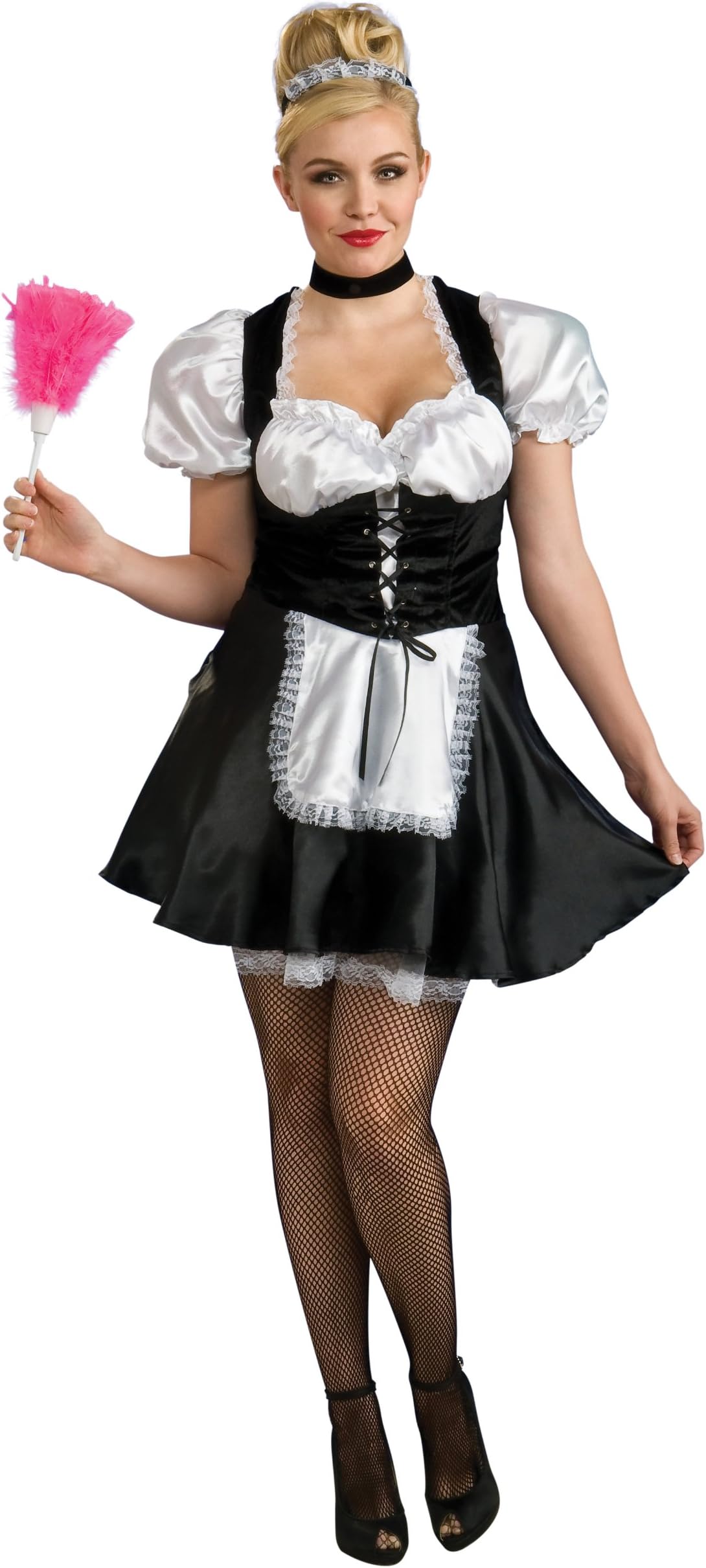 Rubie'sSecret Wishes Full Figure French Maid Costume, Black