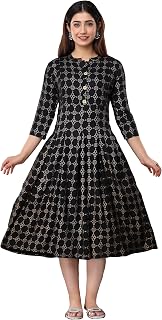 Vinny's Creation Women's Cotton Maternity Kurti | Floral Printed Feeding Kurta with Hidden Zipper | Stylish Pregnancy Gown... Price In India