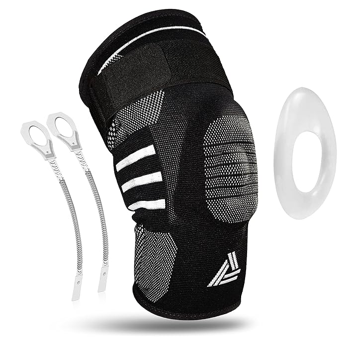 Buy Knee Support Brace by ActivRunner with Side Stabilisers, Silicone