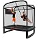jumpfly 6FT Rectangle Trampoline for Kids, Toddler Trampoline with Swing & Basketball Hoop, Indoor & Outdoor Mini with Enclos