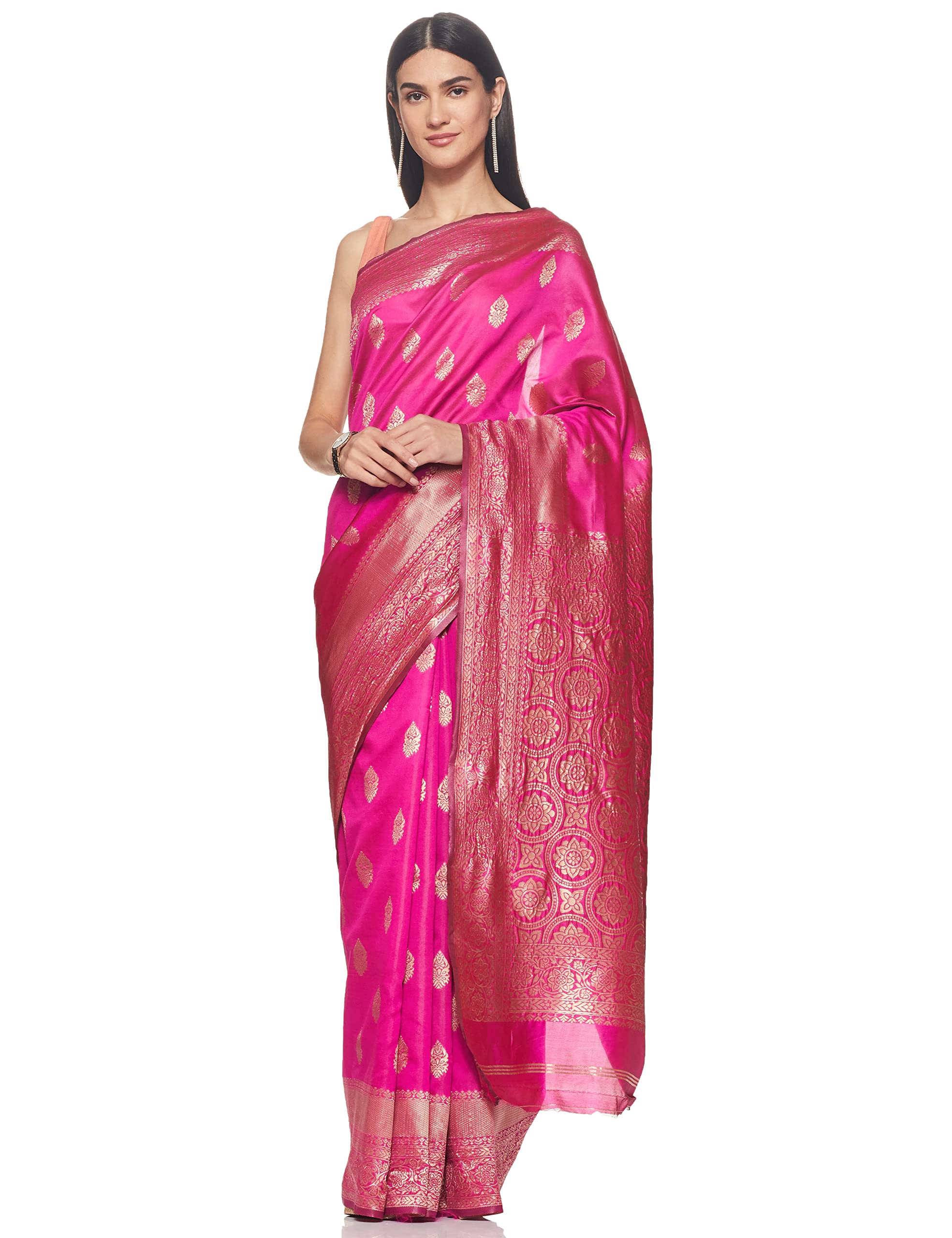 DiverseWomen's Satin 100% Polyester Saree