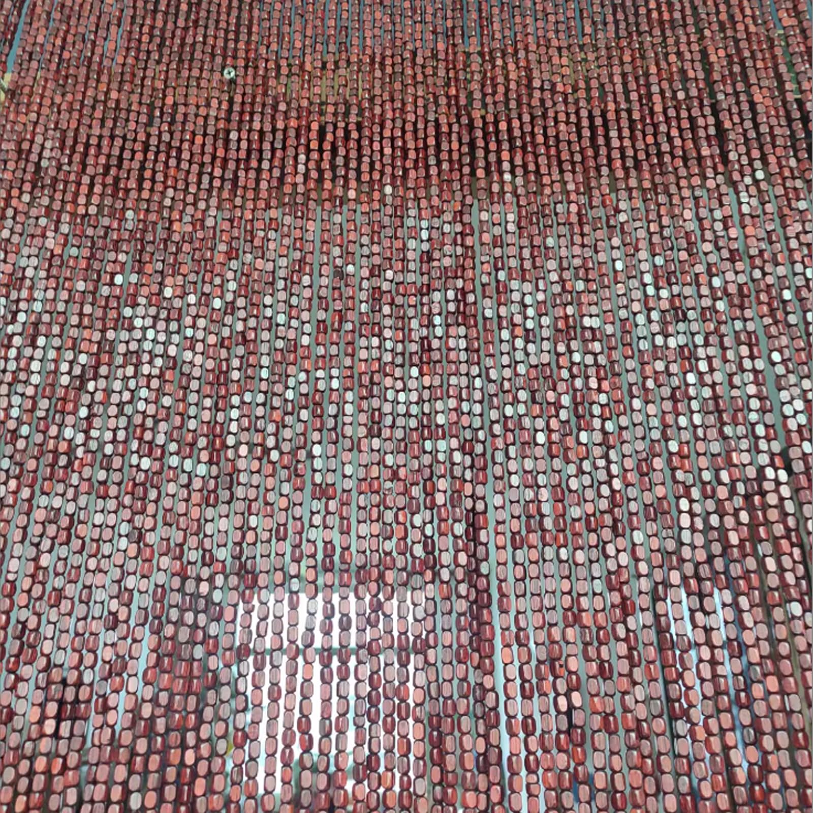 Bambus Perlenvorhang Türvorhang Holzperlenvorhang Raumteiler Deko Vorhänge,Natür Bambusvorhang für Zimmertüren,Balkon,Terrassentür,Anpassbar,Breite x Höhe (90cm x 250cm(110 Stränge))