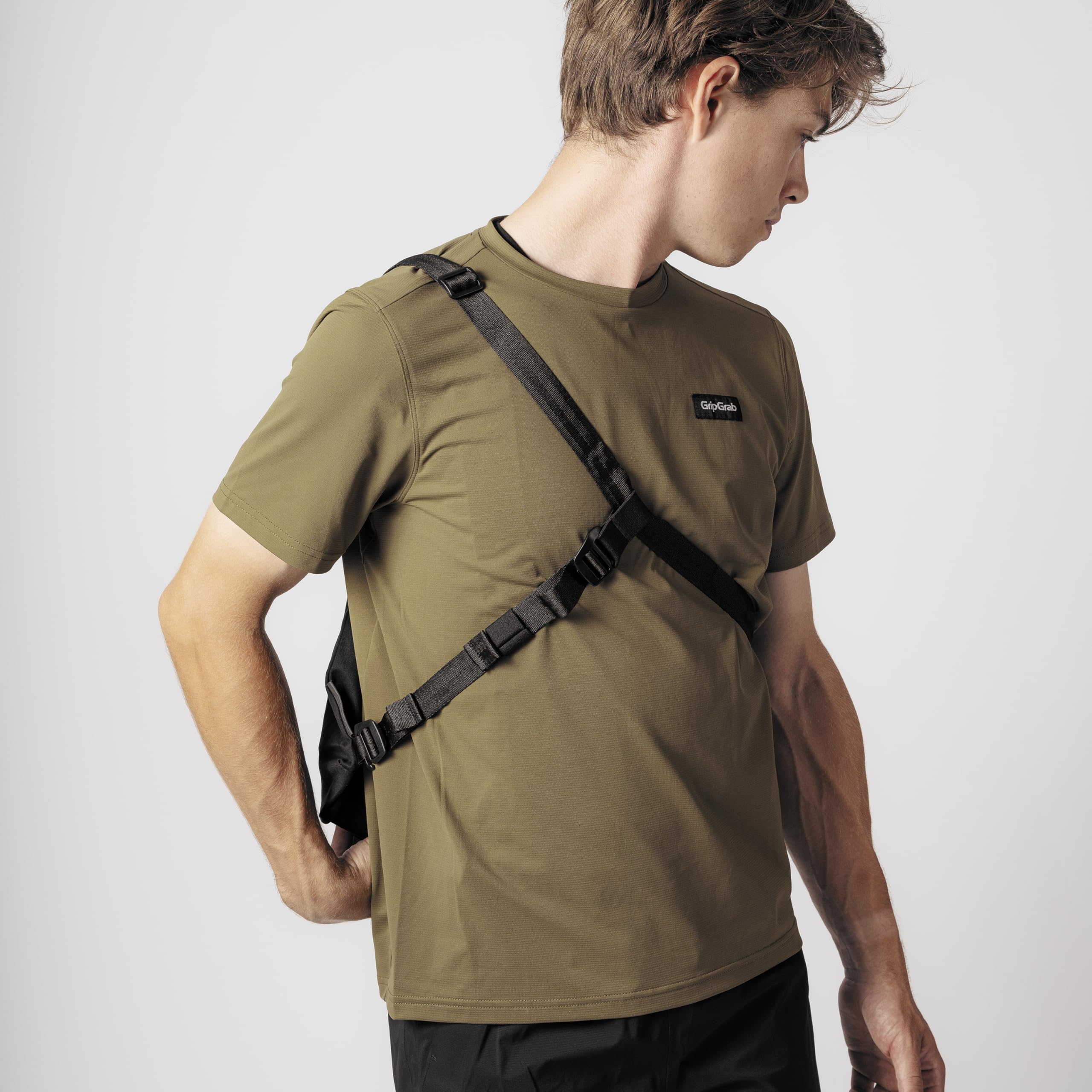 GripGrab R.A.Y. Musette Bag – Fahrrad Umhängetasche 7L Messenger Tasche | Cycling Musette Bag aus Bio-Baumwolle – Schultertasche & Messenger Bag – 7L Volumen für Fahrradhelm, verstellbarer Gurt