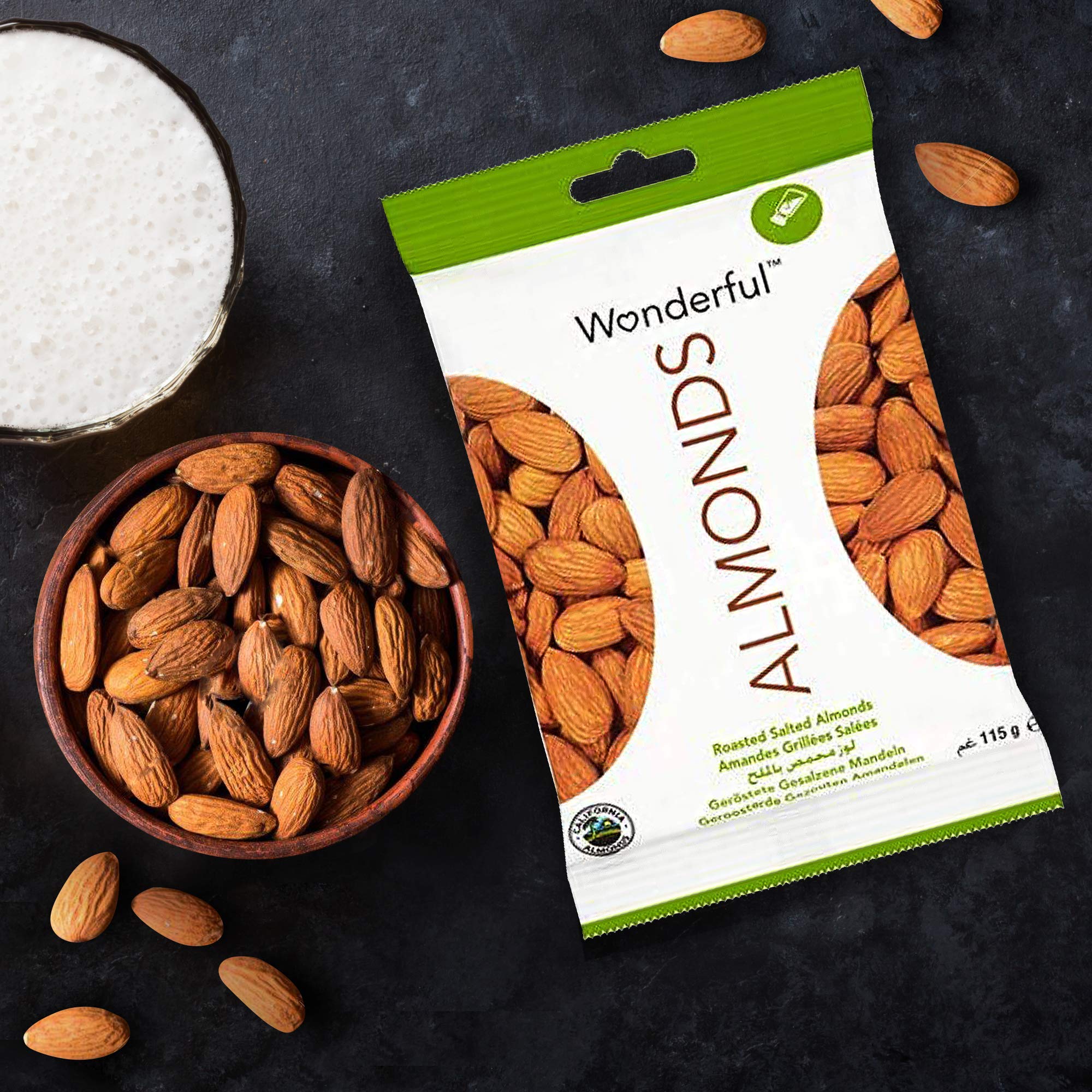 Wonderful, Pieczone solone migdały - 115 g, opakowanie 12 sztuk