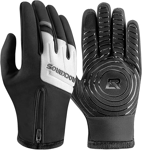 ROCKBROS Guantes de ciclismo de invierno 2023 para hombre para clima frío térmicos para correr para invierno para esquí nieve impermeables sensibles