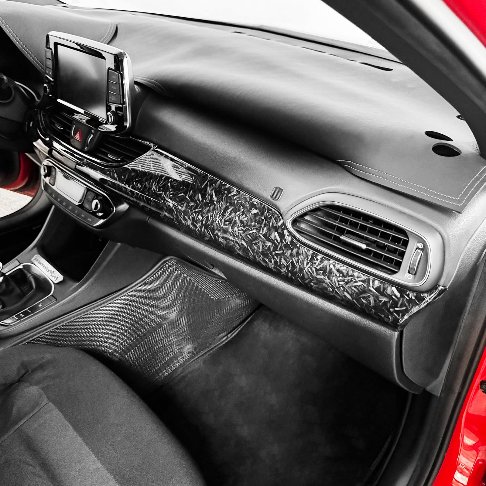 für Hyundai I30 I30N 2017-2024 Armaturenbrett Abdeckung Mittelkonsolenverkleidung (Geschmiedete)