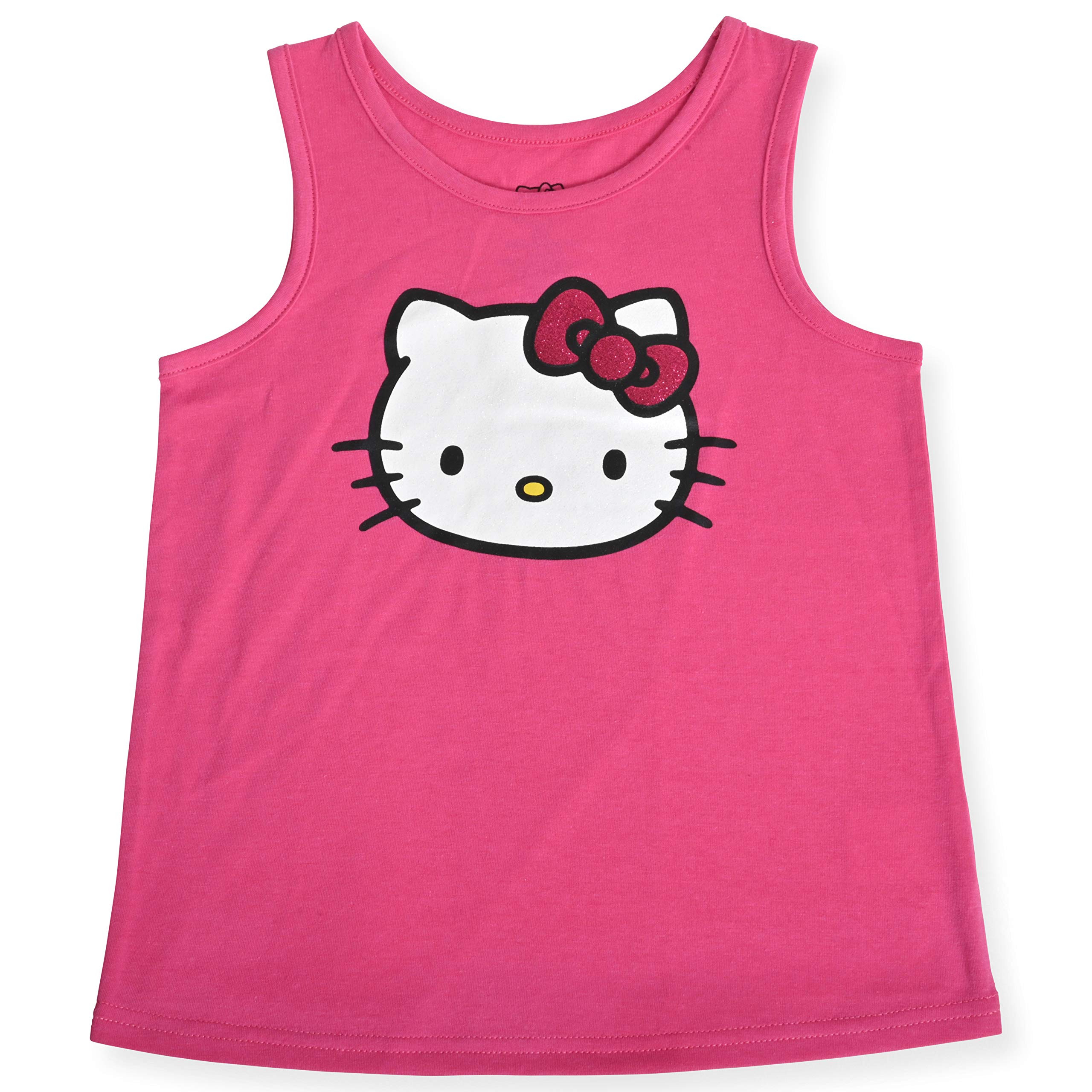 Hello Kitty Juego de camiseta de 3 piezas con estampado de moda y pantalón corto activo, ropa de verano para niña pequeña