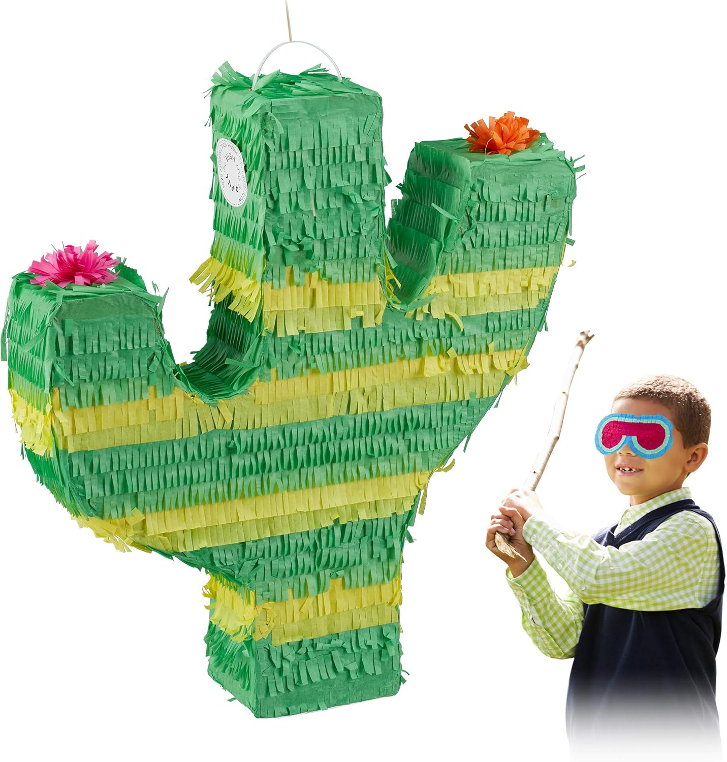 Relaxdays Cactus Pinata Hanging Cactus Pinata Kids Boys Girls Birthday