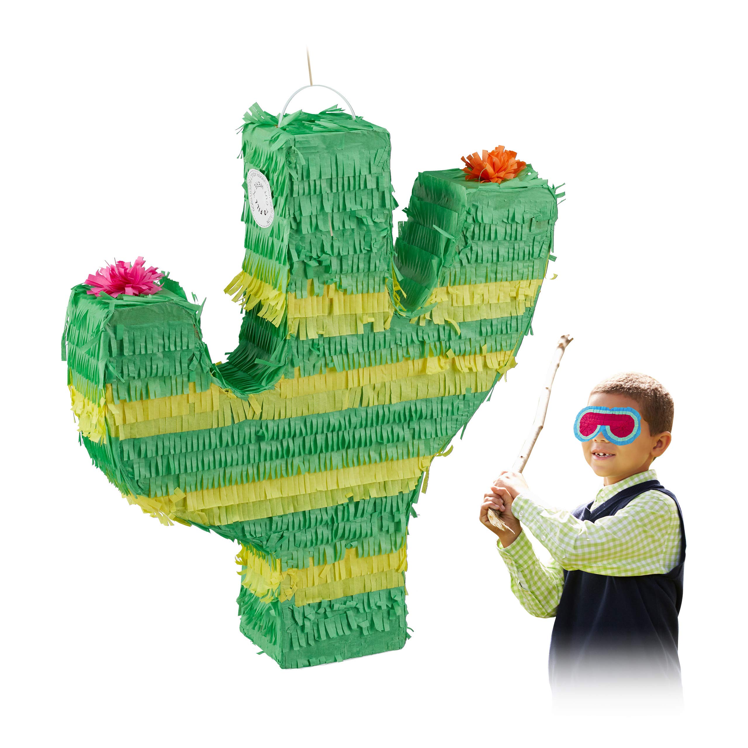 Relaxdays Kaktusy Pinata, do zawieszenia, dla dzieci, chłopców i