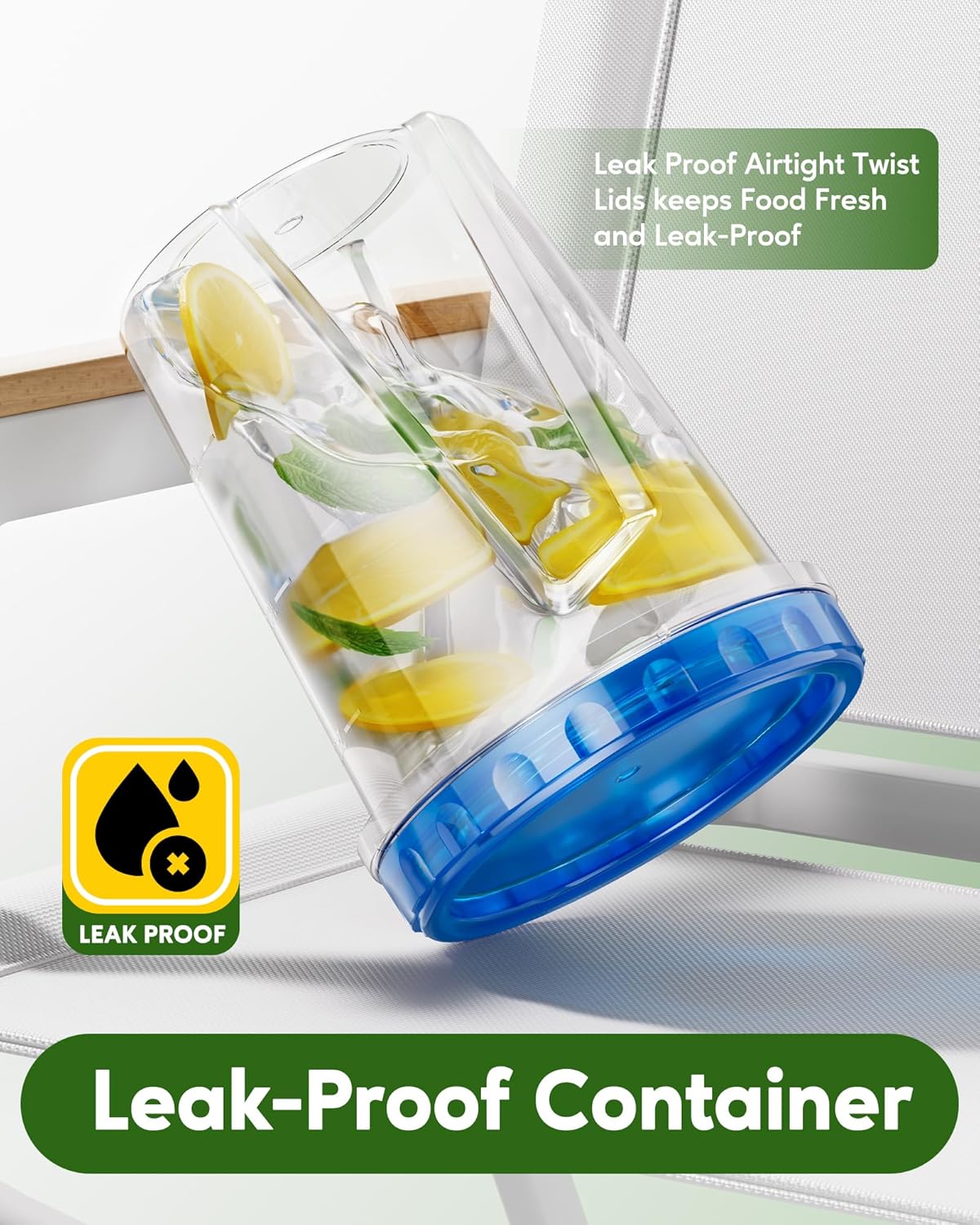 10 Pack-33oz Freezer Storage Containers Set, Plastic Food Storage Containers with Twist Top Lids, BPA Free Stackable Soup Containers for Overnight Oats/Salad/Leftover/Soup/Ice Cream - Image 4