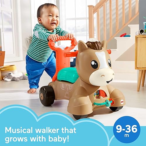 Miniatura 2 de Fisher-Price Pony caminante musical para niños pequeños y juguete para montar
