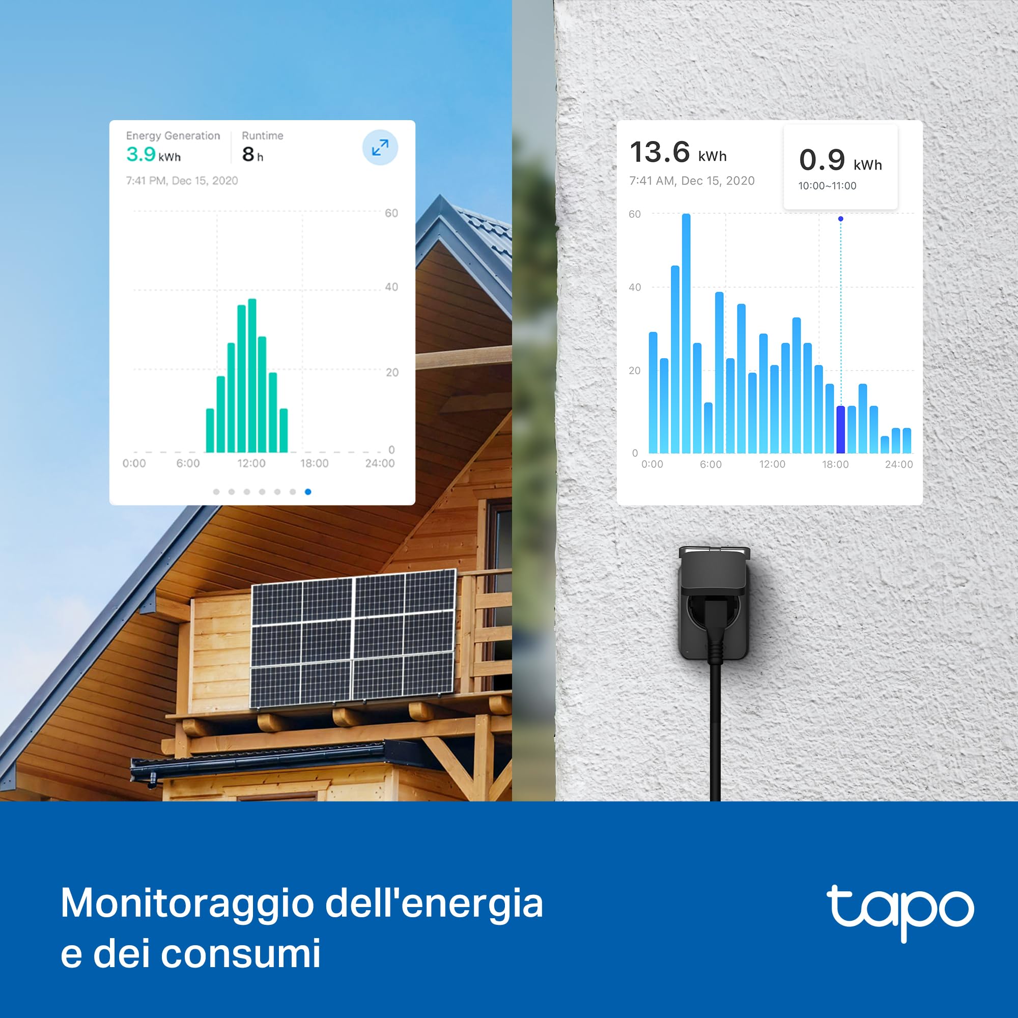 Tapo P410M Presa Smart Esterna WiFi Matter IP54 Energia Alexa Google Timer — immagine 2 di 13