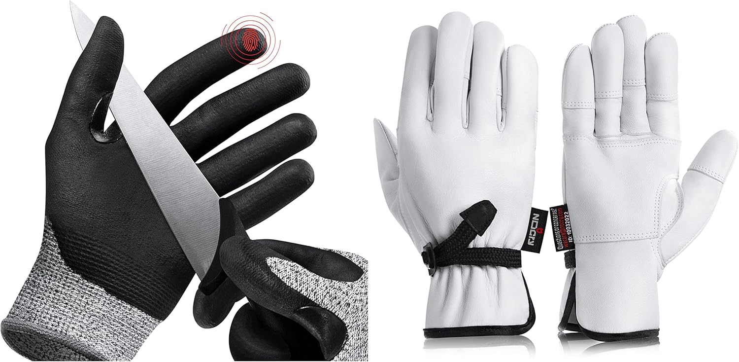 NoCry Coated Cut Resistant Gloves with Superior Grip; Waterproof