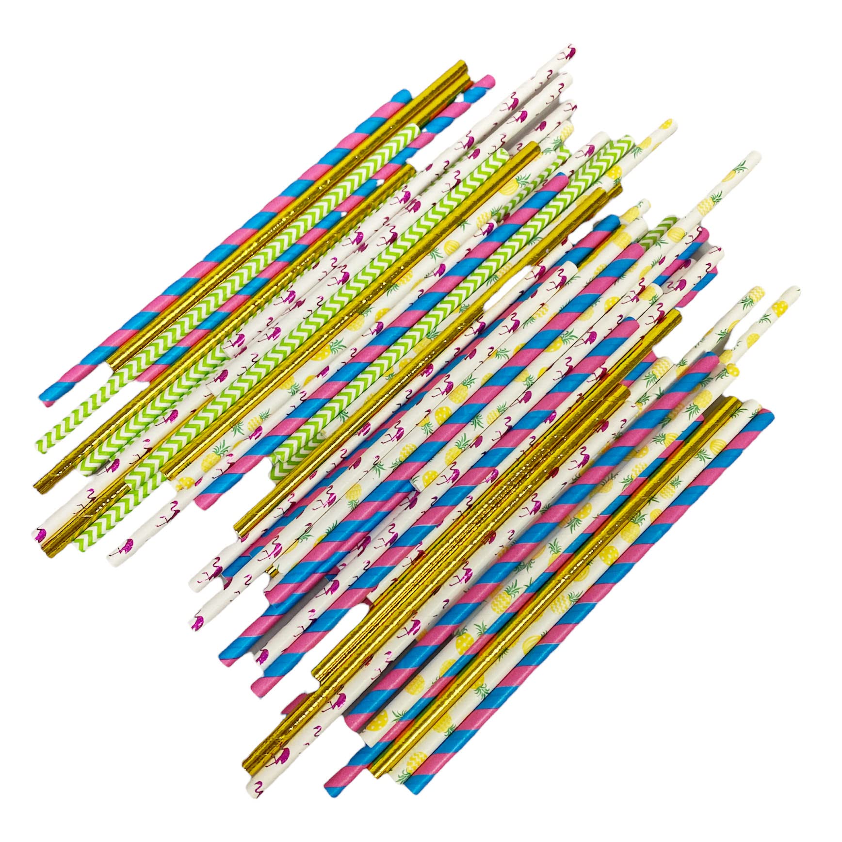 Charmed Hawaiian Luau party paper straw set of 125 straws
