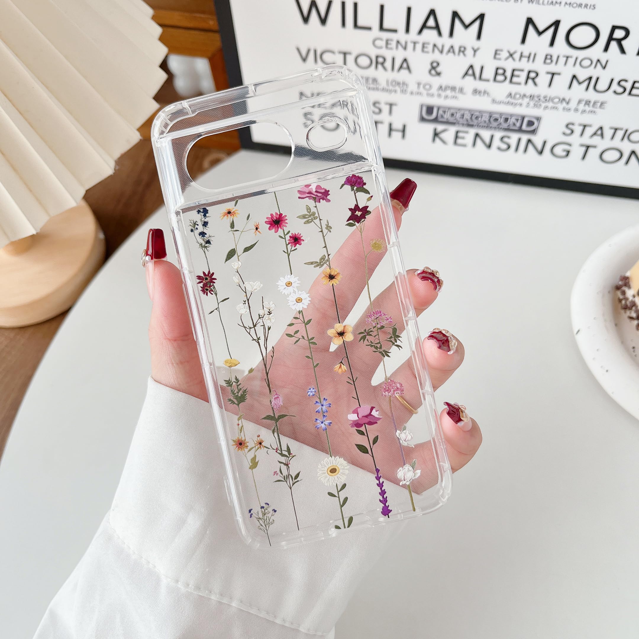 ZTOFERA Handyhülle Für Google Pixel 8 – Durchsichtiges Silikon Mit Kletterblumen, Stoßfest