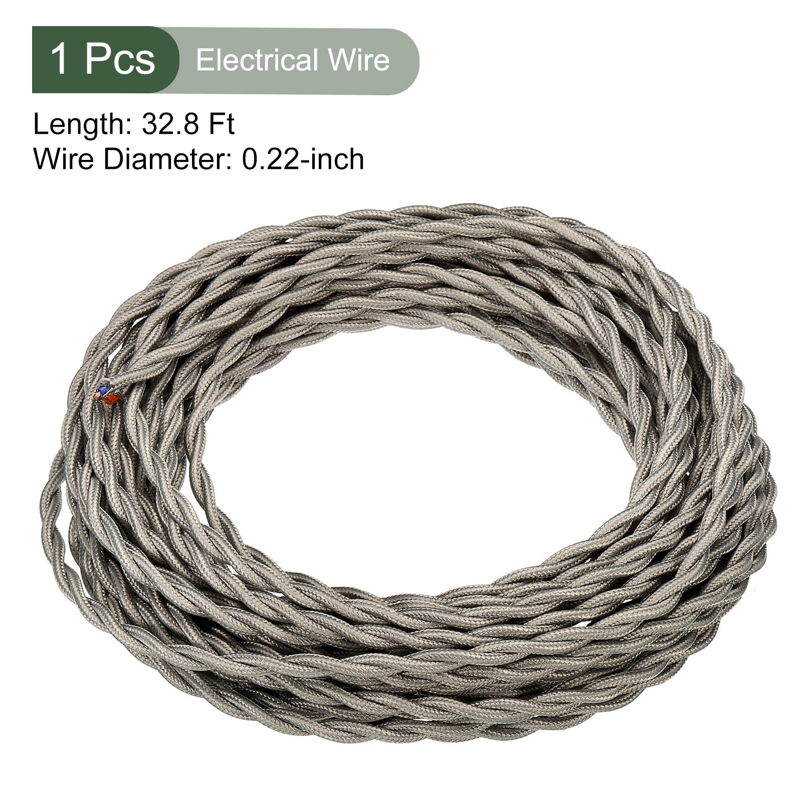 Amazon.co.jp: YOKIVE 撚り布被覆線 家庭用ケーブル 2コア