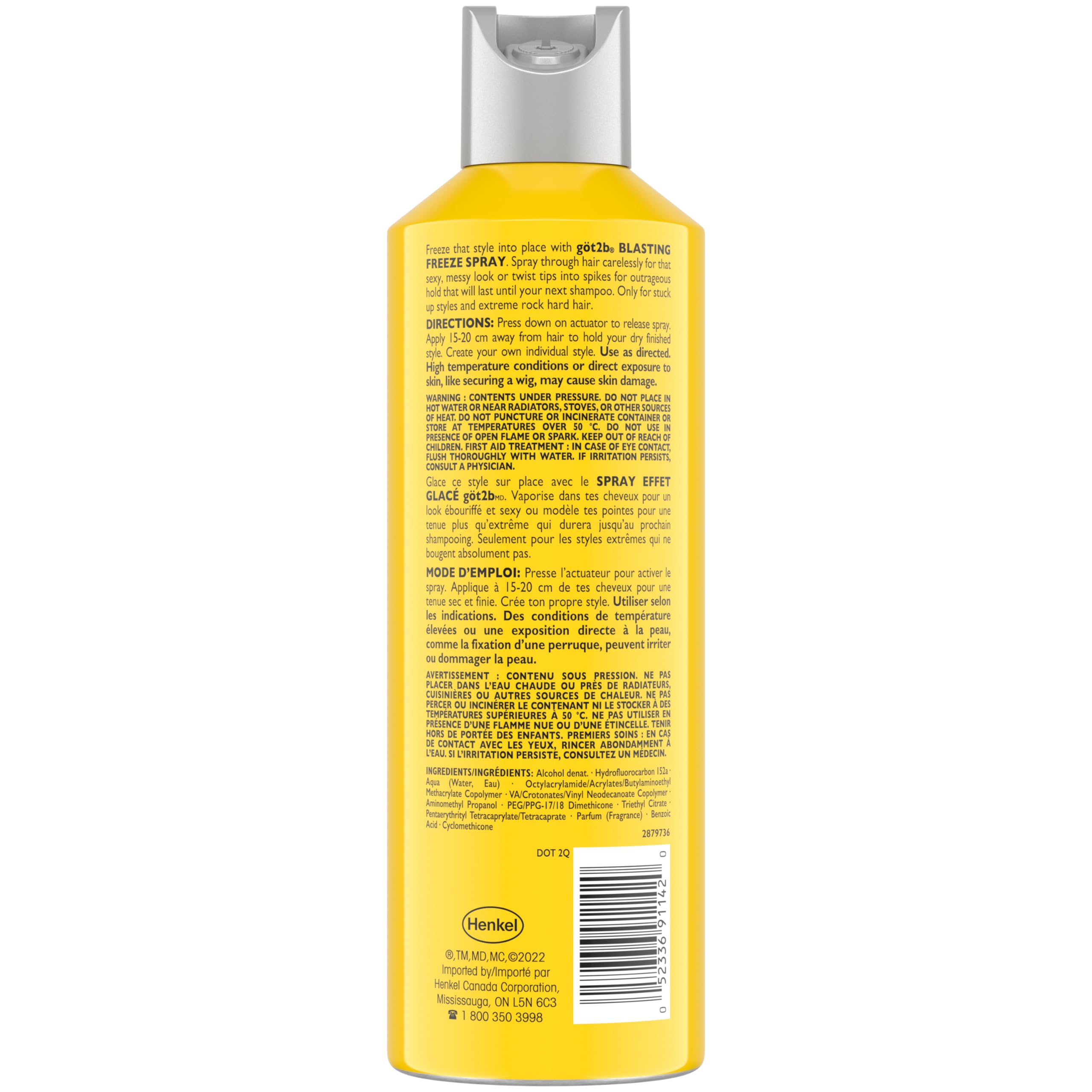 Schwarzkopf Got2b Glued Blasting Freeze Spray, Hairspray, 355 millilitre (Pack of 1) - 3