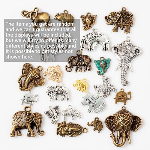 Miniatura 6 de stino Dijes de metal surtidos a granel para hacer joyas, 3.53 onzas, dijes de colores mixtos para llavero, collar y aretes