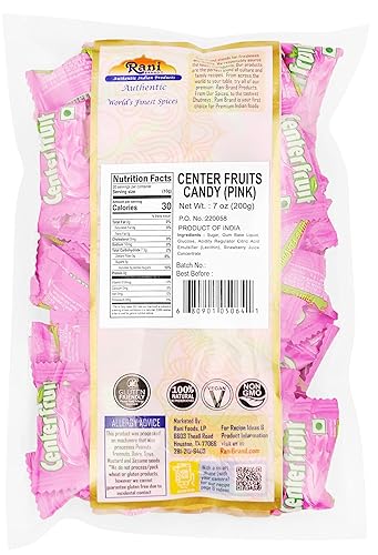 Miniatura 3 de Rani Center Fruit Candy 7oz (200g) envueltos individualmente  Indian Tasty Treats  Vegano  Apto para gluten  Sin OMG  Origen indio