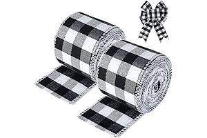 19.6 Yards Checkered Ribbon for a Festive Tree