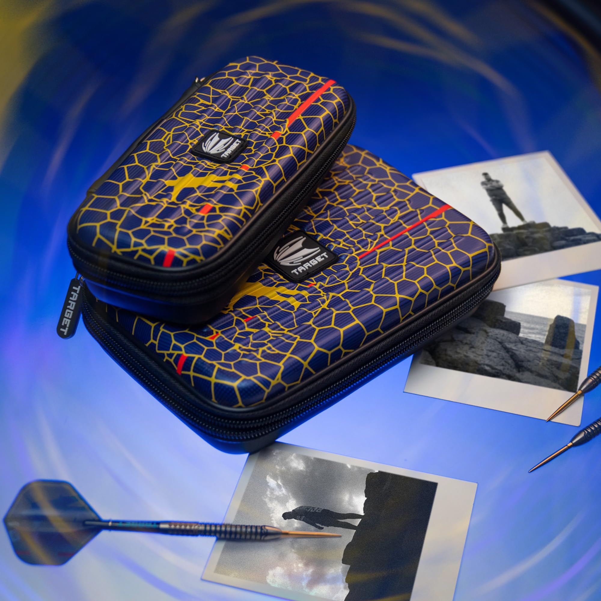 TARGET Darts Josh Rock Takoma Wallet, Regular - Etui na rzutki Josh Rock, uchwyt na rzutki, portfel na rzutki, etui do przechowywania zestawu rzutek, etui na rzutki „Rocky”, profesjonalne akcesoria