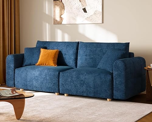 Miniatura 15 de LINSY HOME - Sofá seccional modular de gran tamaño, sofá en forma de L de 128" de ultra suave nube con asientos grandes y otomana removible, sofá