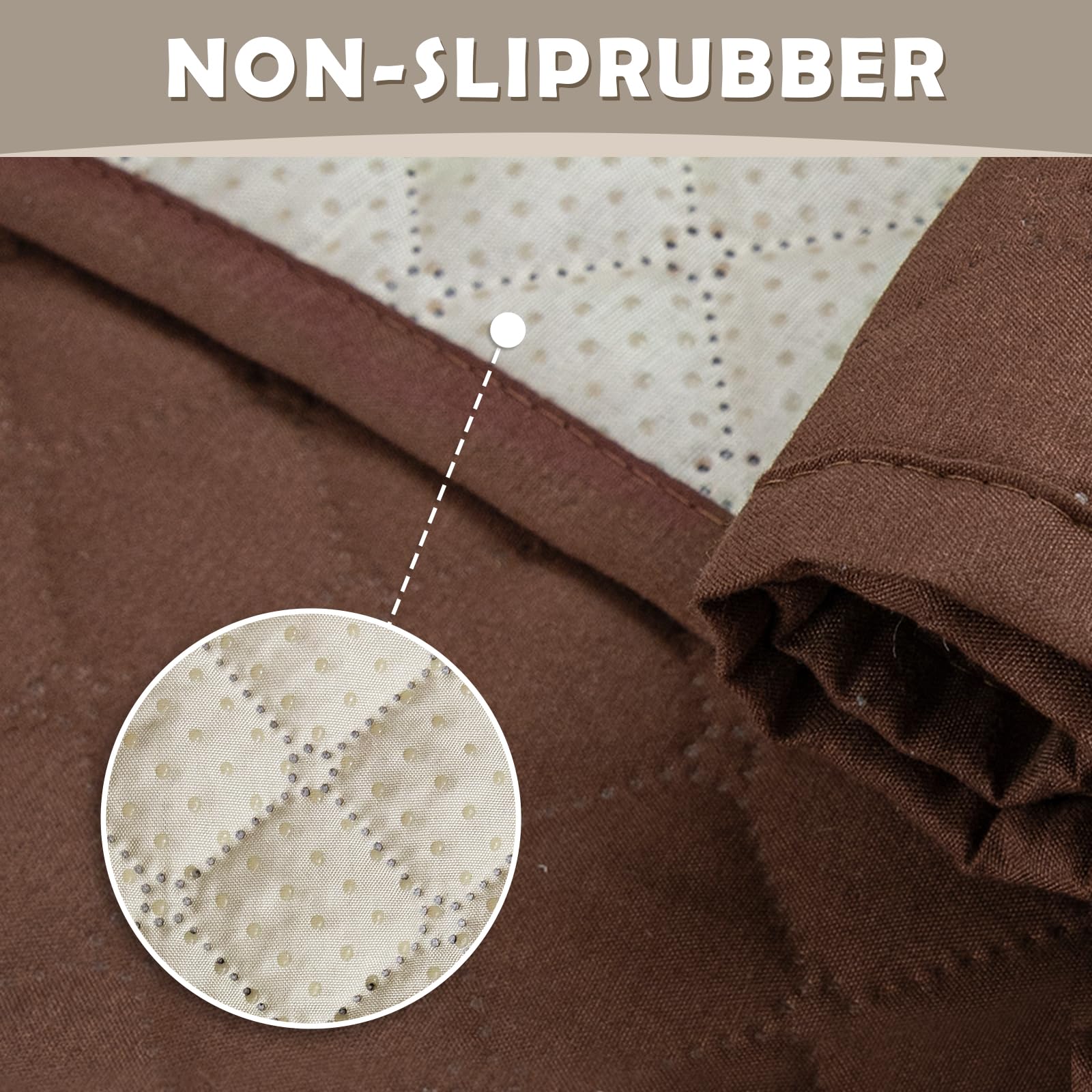 Lydevo Copridivano Impermeabile Copridivano 2 Posti con Braccioli per Animali Salvadivano Antigraffio Copridivano Trapuntato per Gatto Cani,Marrone