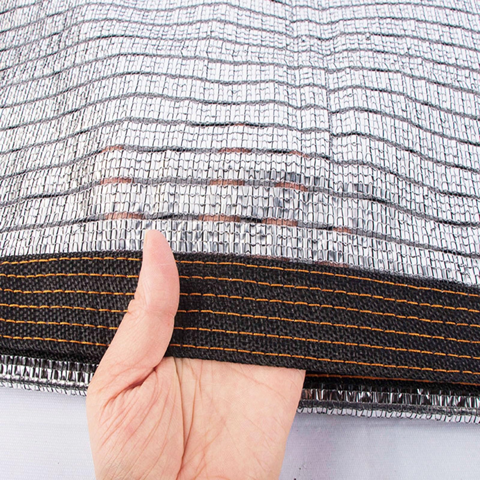 Voile d'ombrage avec œillets filet alu 75% pour bâche de serre 4x6m
