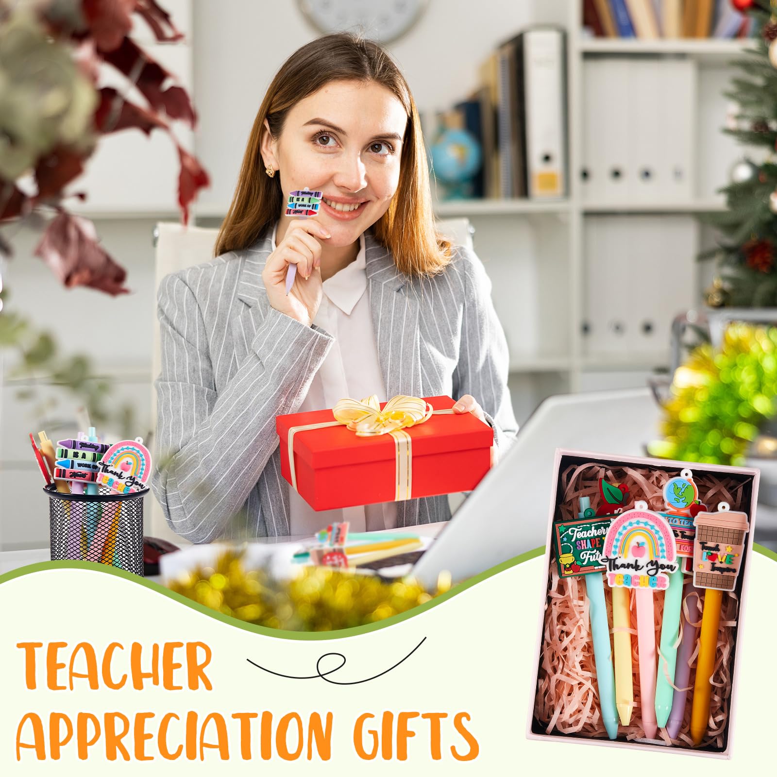 Snapklik.com : ReliThick 9 Pcs Back To School Teacher Gift Pen Bulk ...