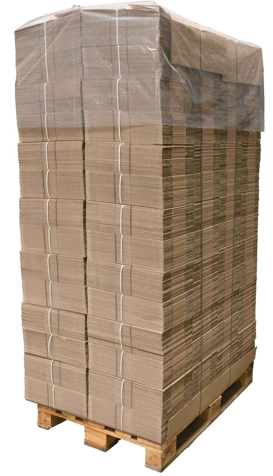 BB-Verpackungen 100x LDPE Palettenhaube 1300 + 900 x 1050 mm 50my | reißfeste und flexible Paletten-Abdeckfolie, Europaletten-Überzug, Schutz vor Staub und Feuchtigkeit