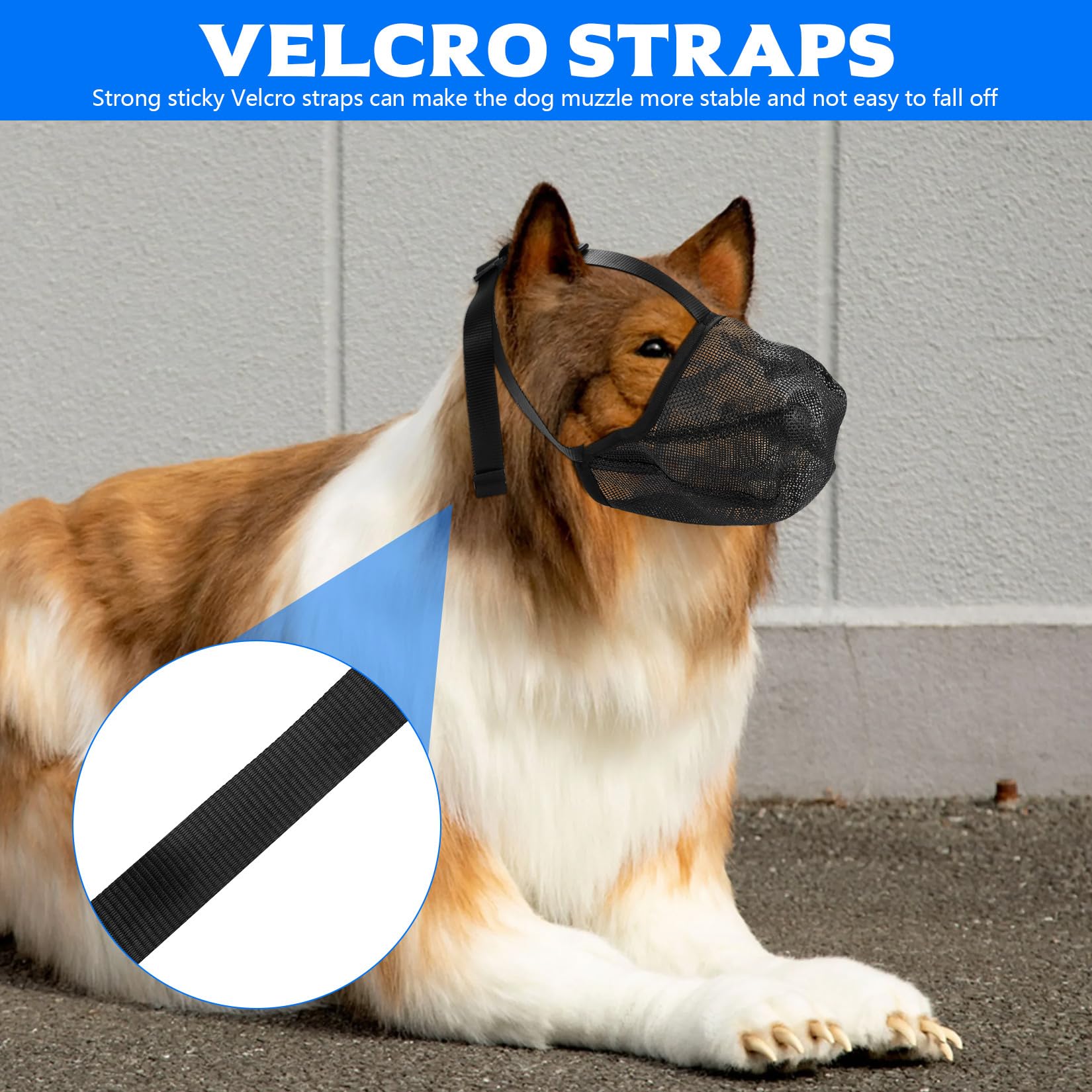 Dog Muzzle for Large Dogs Dog Muzzle Large Breed, Soft Breathable Basket Muzzles - Image 4