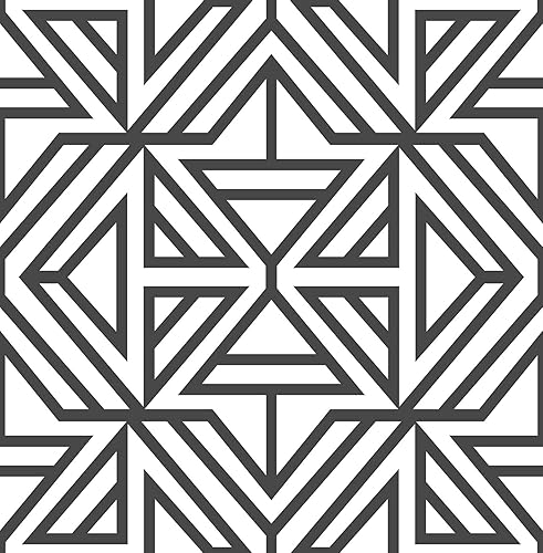 NuWallpaper NUS3499 - Papel pintado lineal para despegar y pegar, color negro