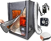DORUNDEA Resin 3D Printer Enclosure with Adjustable Ventilation Kit - Odor Eliminating Tent for Anycubic Photon Mono, Elegoo Saturn/Mars, Creality Halot