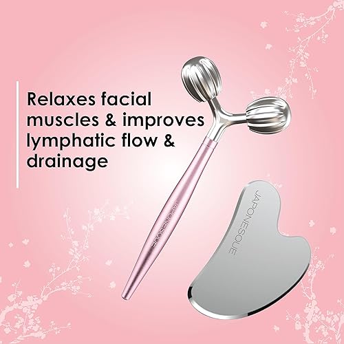 Miniatura 7 de JAPONESQUE SKINTherapy - Herramienta de contorno facial en V para drenaje linfático, masaje facial, alivia la tensión y mejora la absorción de