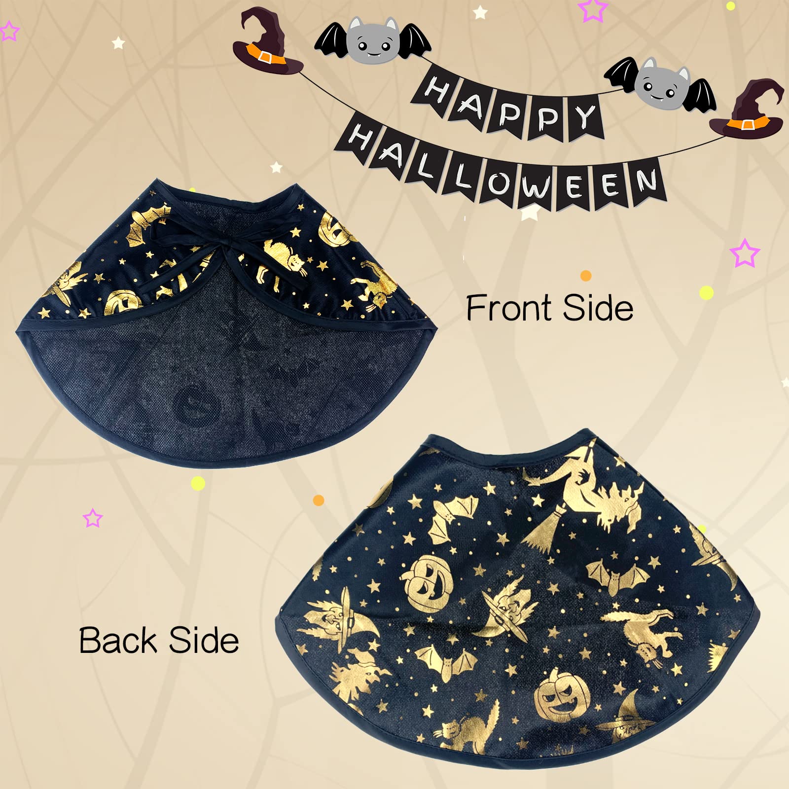 ZCJ Halloween Kostüm Für Hunde & Katzen - Fledermaus-Umhang Mit Hut