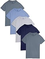 Fruit of the Loom Men's Stay Tucked Crew T-Shirts 6-Pack White - Tag-Free Comfort Undershirts
