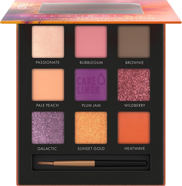 Catrice Colour Blast paleta cieni do powiek, nr 010, wielokolorowe, 9 kolorów, długotrwałe, ekspresowe, wegańskie, bez cząstek mikroplastiku, bez nanocząsteczek, bez perfum, 1 opakowanie (6,75 g)