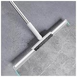 Magic Broom Sweeper, 2 in 1 Scrape and Heavy-Duty Stiff Bristle Scrubber Brush Floor Squeegee for Tile Floor, Air Broom and Dustpan as Seen on Tv for Smooth Floors,Rugs,Windows