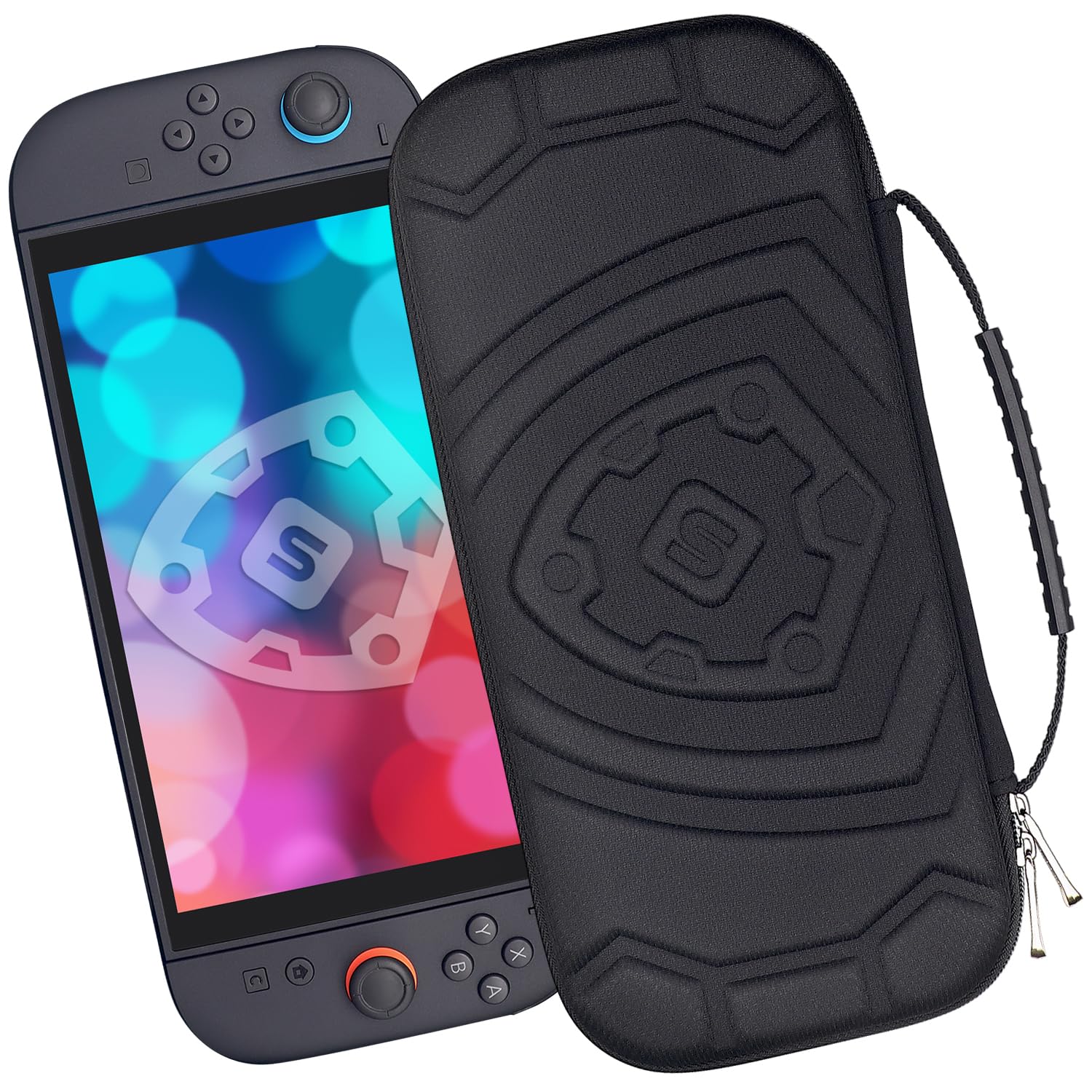 Sisma Switch 2 Slim Carrying Case Semi Hard Protective Pouch Black