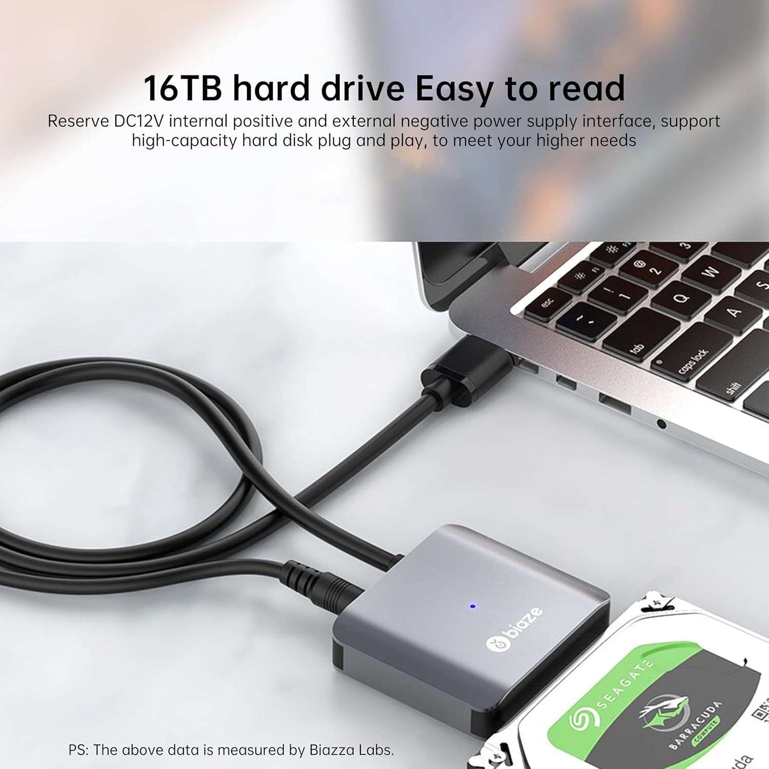 SATA to USB 3.0 Adapter Cable – 5Gbps UASP Data Cable + 12V/2A Power Adapter Kit– Works with 2.5? SSD, 3.5? HDD, DVD/CD Drives – Plug & Play, No Driver