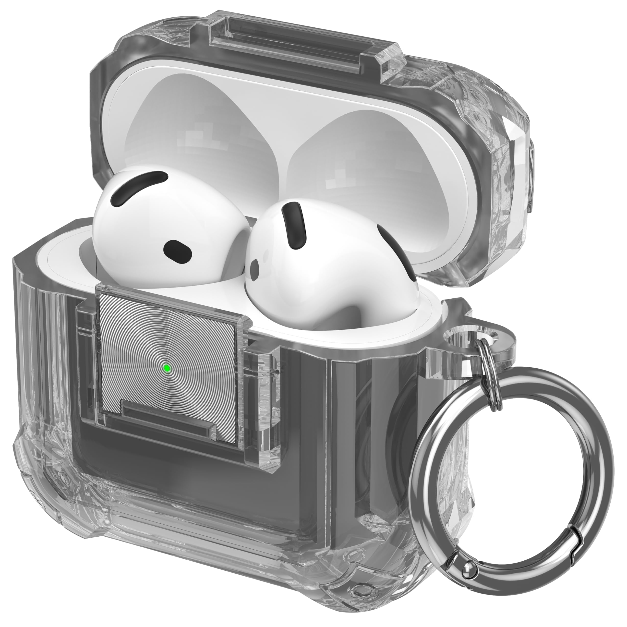 Valkit Compatible AirPods 4th Generation Case Cover, Soft TPU Airpods 4 Case with Cleaner Kit, Shockproof Protective Cases with Keychain for Apple