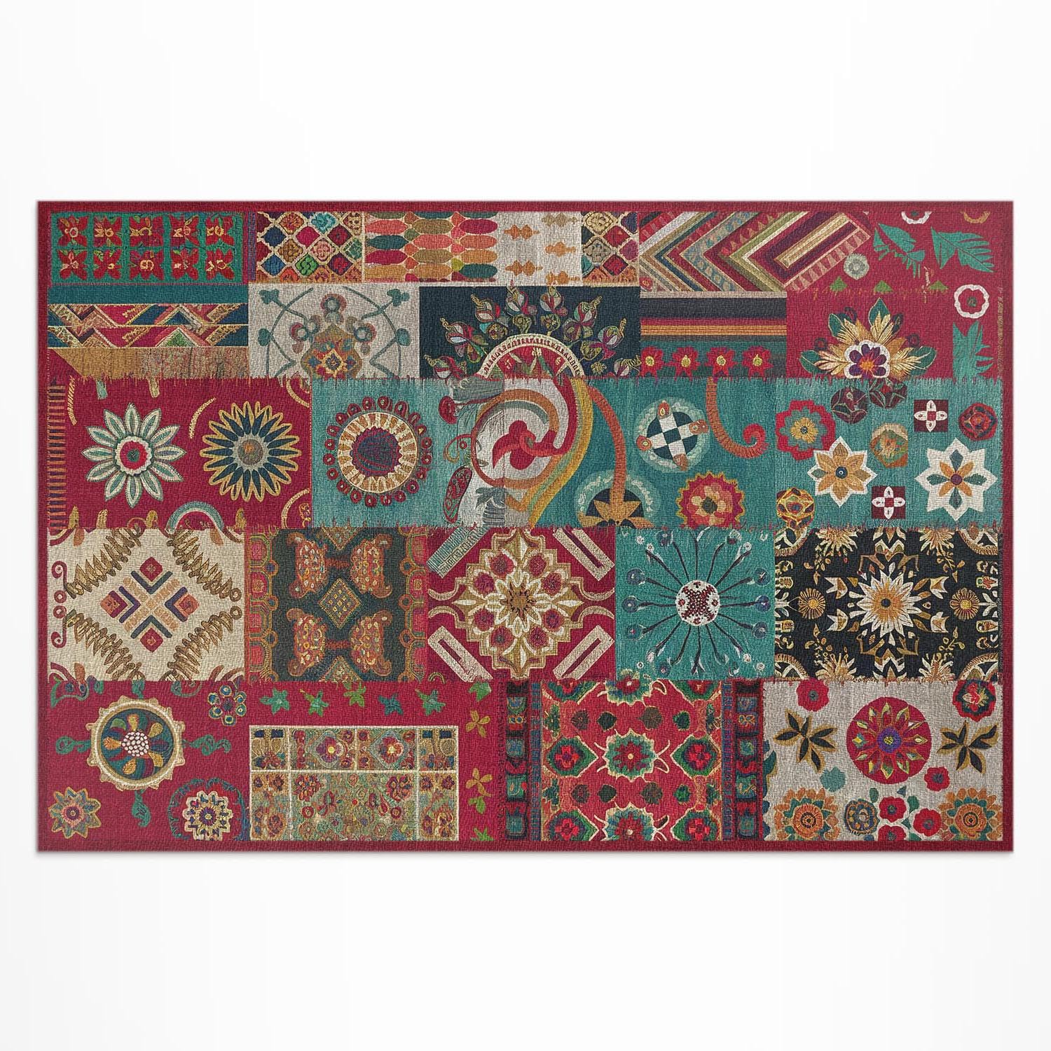 Tapis en vinyle 60x90 cm de conception turque haut de gamme pour décoration extérieure de porche