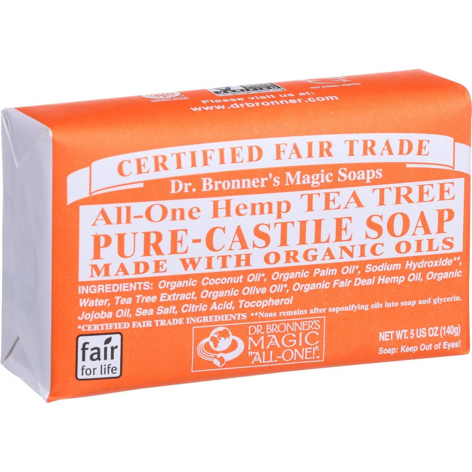Dr. Bronner'sMagic Soaps Hemp Tea Tree Pure-Castile Soap 5 Ounce 12 Pack