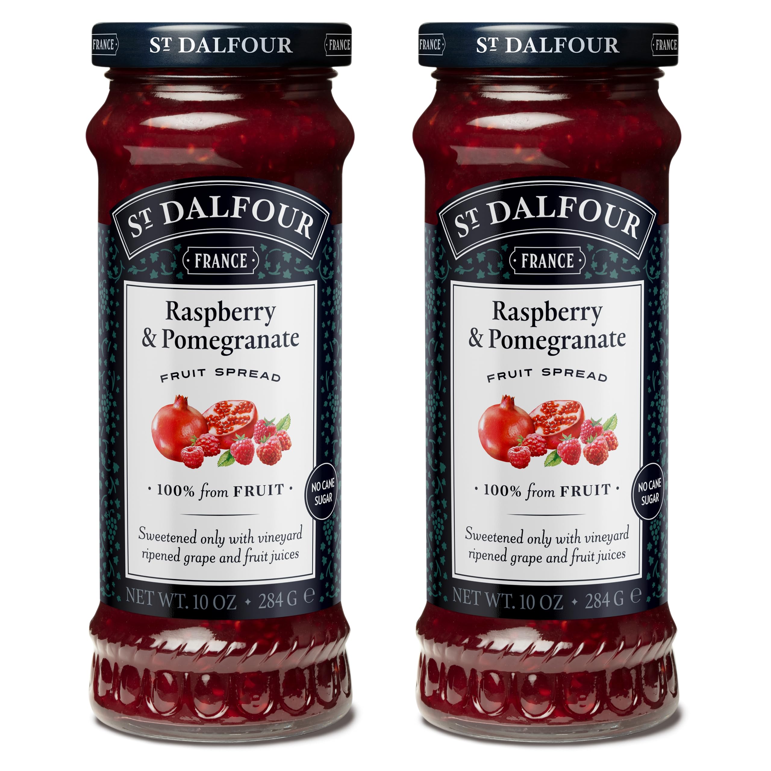 St. Dalfour Raspberry & Pomegranate / 10 Ounce (Pack of 2) / 2 Jams & Preserves